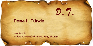 Demel Tünde névjegykártya