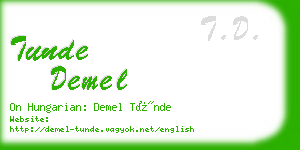 tunde demel business card